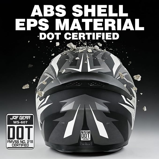 Full Face Motorcycle Helmet WS-607 DOT Approved Motorbike Racing Street Bike Helmets for Adults with Visor