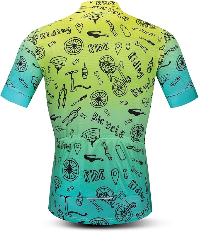 JPOJPO Men's Cycling Jersey Bike Shirt Short Sleeve MTB Summer Clothing Bicycle Tops Jacket S-3XL