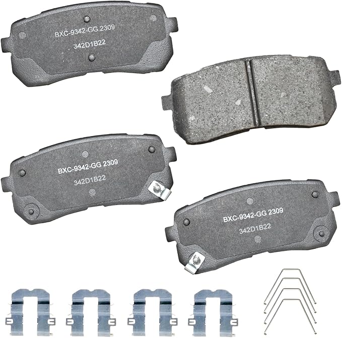 Bendix Premium SBC2309 Ceramic Rear Brake Pads for Hyundai Veracruz 2012-2007, Kia Sedona 2021-2015