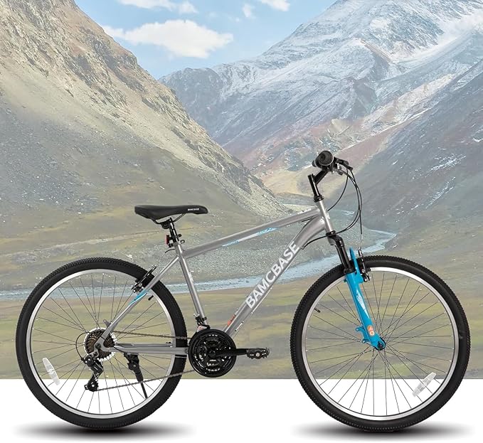 HILAND Adult 26 Inch Mountain Bike, Mens Womens Bicycle, High-Carbon Steel Frame Mountain Bicycle, Sport MTB for Adults, Multi-Color