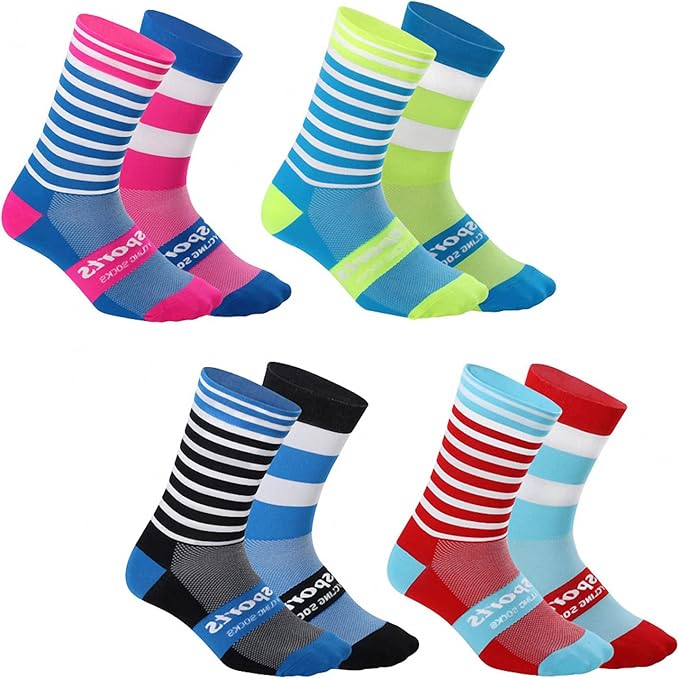 GuaziV Mens Womens Cycling Socks,4-6pcs Running Socks Colourful Athletic Socks Ankle Sport Socks 6-11