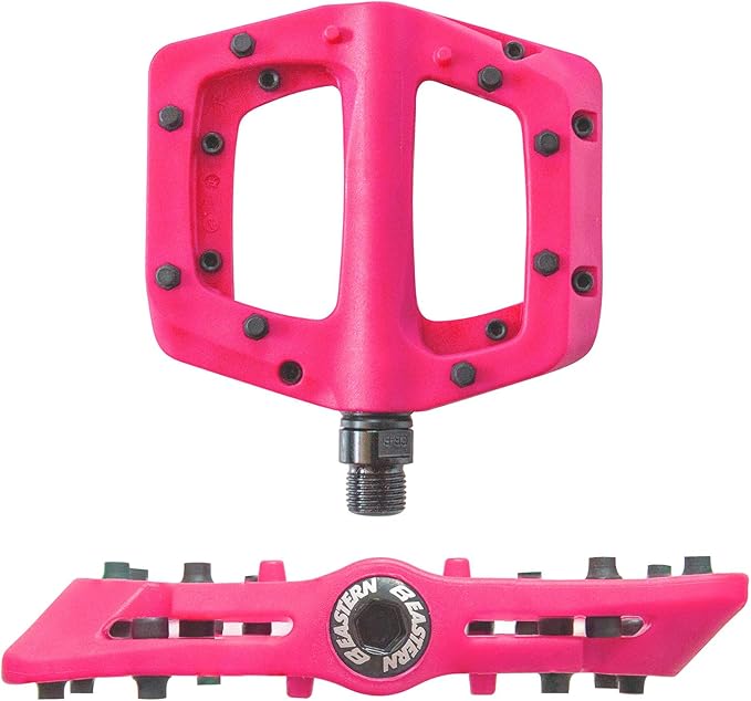 Eastern Nylon Linx Pedals 9/16 - Lightweight, High-Grip MTB & BMX Pedals with Removable Metal Pins, Chromoly Axle for BMX, MTB, Road & Kids Bikes - Multiple Colors