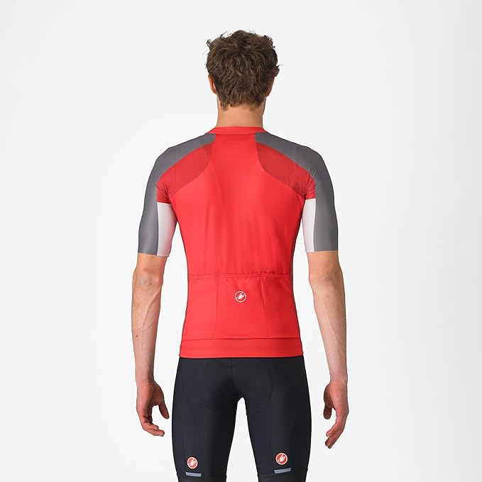 CASTELLI Men’s Entrata 6 Jersey, UPF Sun Protection, Quarter Length Sleeve Jersey for Road Cycling & Gravel Biking & Racing