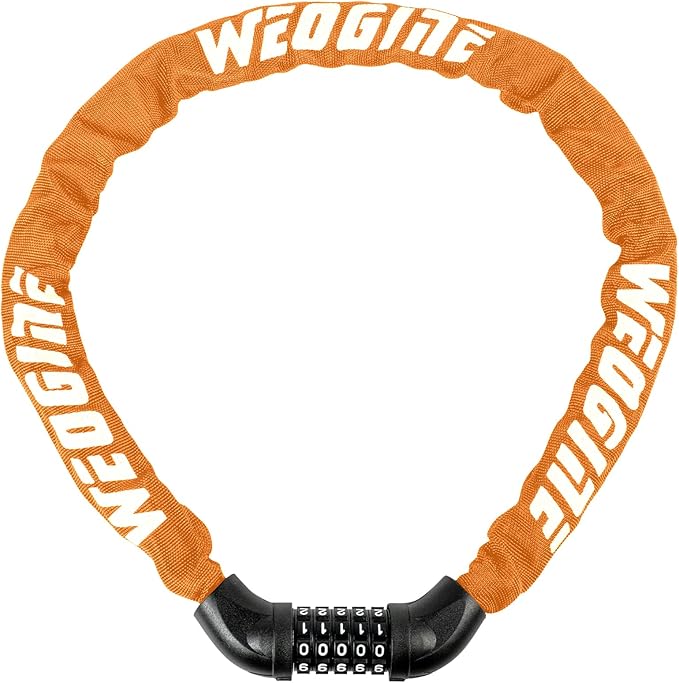 Bike Lock with Numbers and high Security Level, Bike Chain Lock, Bicycle Locks, 5 Digit Combination Lock for Bike, Bicycle, Scooter, Motorcycle, Door, Gate, Fence