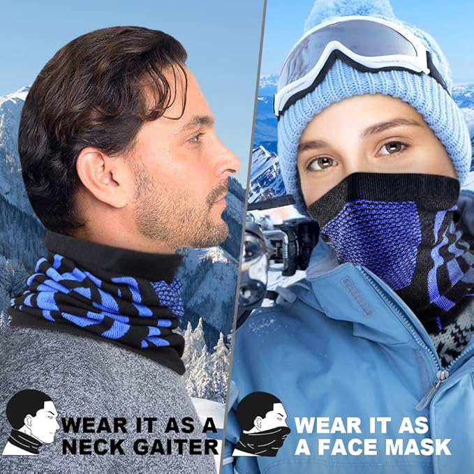 WTACTFUL Winter Neck Warmer Gaiter Windproof Face Mask Balaclava Bandana for Ski Snowboard