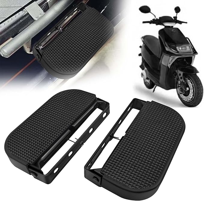 Electric Bike Pedals Folding Sturdy Pad, Professional, Portable Universal Rubber Floorboard Footrest