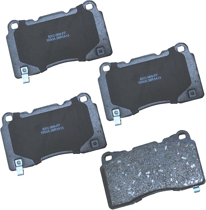 Bendix Premium SBC1050A Ceramic Front Brake Pads for Cadillac ATS 2014-2013, XTS 2014-2013, Honda Civic 2018-2017
