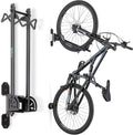 cyclists Bike Rack Garage - Wall Mount Bikes Storage - Vertical Bike Rack Bike Hanger for Road, Hybrid, MTB or BMX Bikes