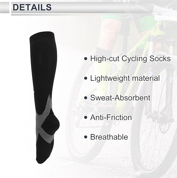 Cycling Socks Breathable Sweat-Absorbent Anti-Friction Outdoor Bike Socks Neutral and Universal 1 Pair