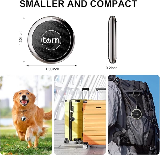 Tracker Tag Finders Work for Apple Find My (iOS Only) GPS Tracker Air Tags for Luggage Keys Backpack (Black&white1, 2Pack)