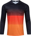 Men's Mountain Bike Jersey Long Sleeve Off-Road Clothing Downhill&Motocross Shirts Breathable/Moisture-Wicking Tops