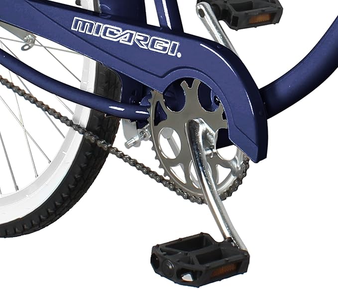MICARGI 24/26 Inch Adult Cruiser Bicycle Hybrid Bike 1/7 Speeds Commuter Bike for Women, Men, Seniors,Step-Through or Step-Over Bike Steel Frame Multi Colors Style