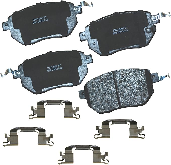 Bendix Premium SBC969 Ceramic Front Brake Pads for INFINITI FX35 2006-2003, FX45 2006-2003, Nissan Altima 2006-2005, Maxima 2008-2004, Murano 2012-2003