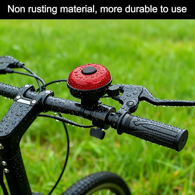 Classic Bike Bell for Adults, Aluminum Bicycle Bell, Loud Crisp Clear Sound Bicycle Horn Bike Accessories for Adult Bikes, Easy Installation, Use for Mountain Road and Commuter Safety
