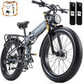 2026 Upgraded Dual Motors AWD Electric Bike for Adults 5000w/3000W/1500W Motor Dirt Ebike 40MPH/30MPH 52V/48V 30Ah/20Ah Battery Up to 90 Miles Long Range 26" Fat Tire Bicycle for Commute Mountains