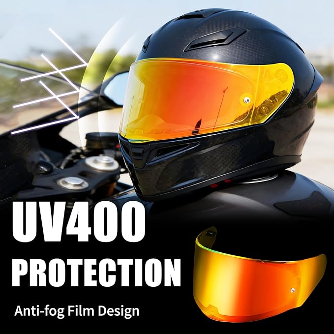 Helmet Visors Face Shield Replacement,For Assault/Rapid/Stream Helmet Visor Accessories (Chrome Red)