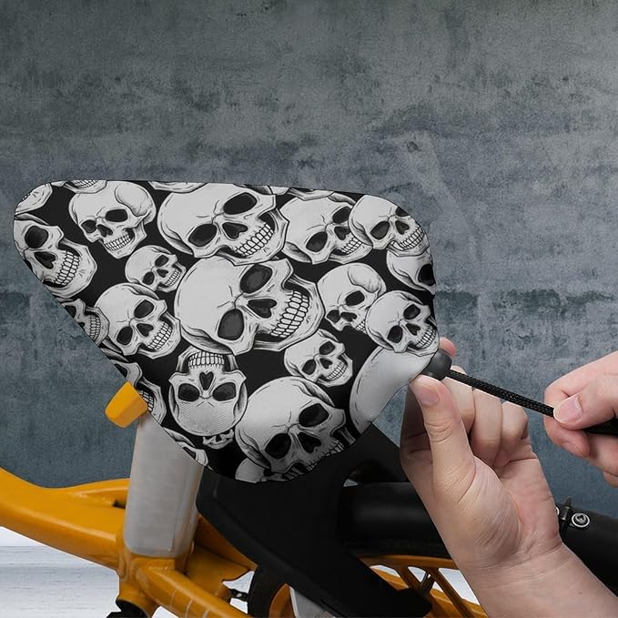 Adjustable Exercise Bike Seat Cover, Soft Cushion Indoor Outdoor Dust Resistant Protection