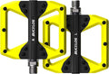 BUCKLOS MTB Flat Pedals Mountain Bike Pedals, 3 Bearings CNC Adult Road Bike Pedals, Bicycle Platform Aluminum Alloy Non-Slip Pedal for Gravel Bike/BMX 9/16"(Black)