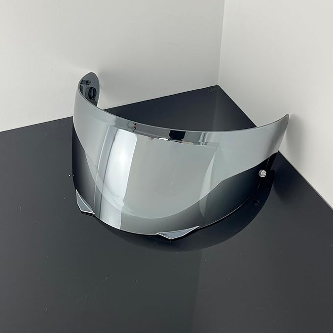 HJ-33 Face Shield Visor Sunscreen for HJC i90/i91,Helmet Visor Replacement Windshield Sunshield (Silver-Day use only)