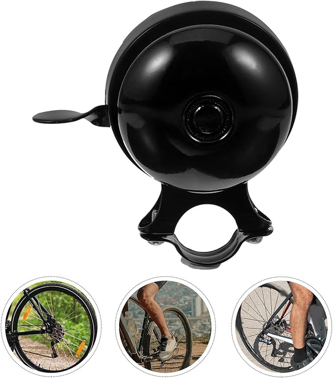 PRETYZOOM Professional Bike Bell Double-Sided Vintage Cycling Bell Loud Ringing for Outdoor Cycling Safety Compatible with Mountain and Road Bikes