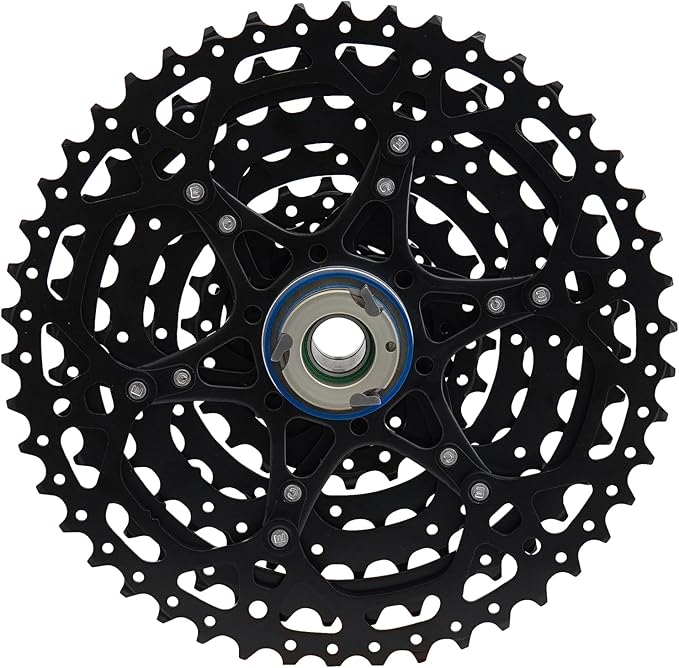 Box Three Prime 9 Non E-Bike & E-Bike Cassette 11-46T, 11-50T, 12-46T & 12-50T Fits Standard HG Hubs 9/10/11 Speed Cassette Mountain Bike, Compatible Lightweight Bicycle MTB Bike Cassette