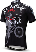 Men's Cycling Jerseys Tops Biking Shirts Short Sleeve Full Zipper Bike Clothing
