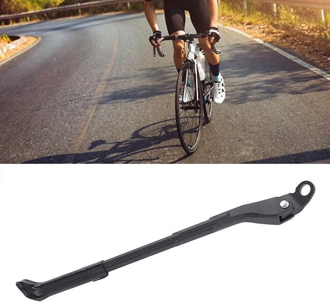 Adjustable Rear Side Kickstand, Aluminum Alloy Cycling Kickstand with Anti - Slip Edge, Easy Installation for 22-29 Inch and 700C Mountain Road Bikes