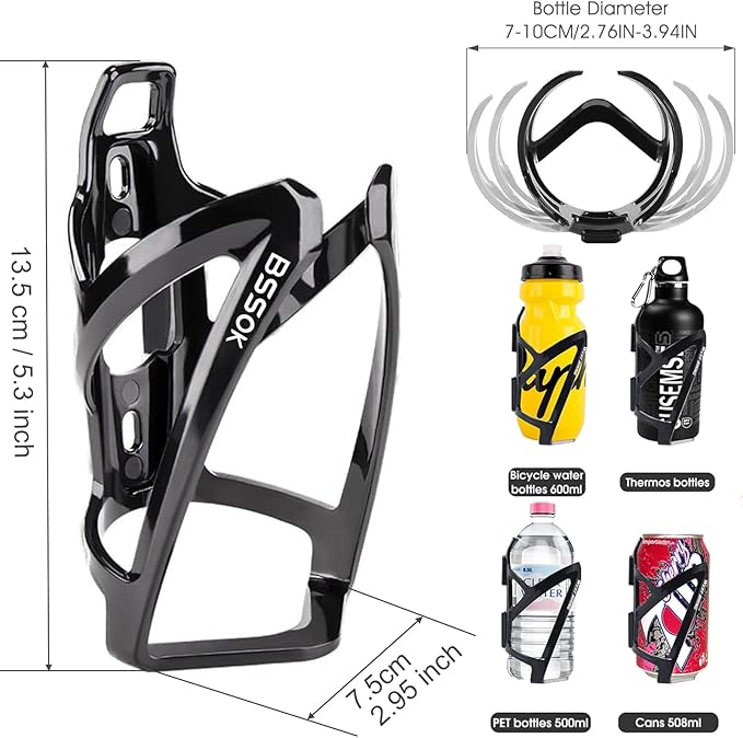 Bike Water Bottle Holder Ultra-Light Bicycle Bottle Cages with Cage Mounting Base for Road MTB Bikes (Green)