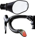 Sprintech Swiss-Made Convex Chrome-Plated Bike Mirror for Drop Bars – Hand-Finished, Adjustable, Reflective Surface, Durable ABS Housing (Black, Extra Large)