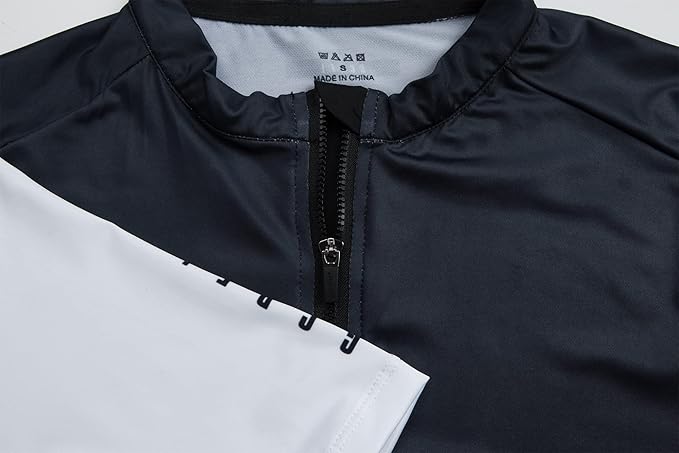 GCRFL Cycling Jersey Men Shorts Sleeves Road Bike Jersey Bicycle Tops Shirt, Zipper Pocket UPF 50+ Lightweight PRO Race Fit