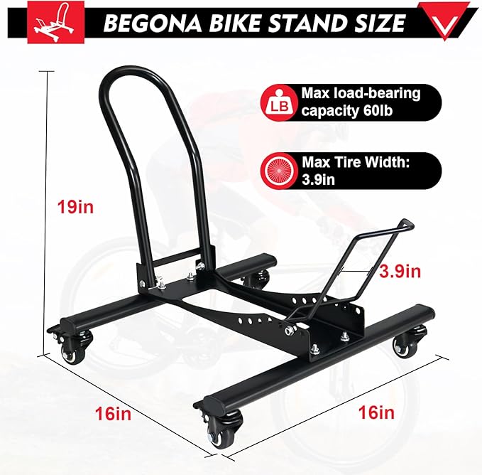 Bike Stand Floor Freestanding Indoor Garage Bike Storage Space-Saving Bicycle Parking Rack for 20"-29" Road Bikes Adjustable