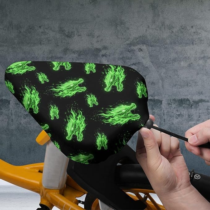 Adjustable Exercise Bike Seat Cover, Soft Cushion Indoor Outdoor Dust Resistant Protection