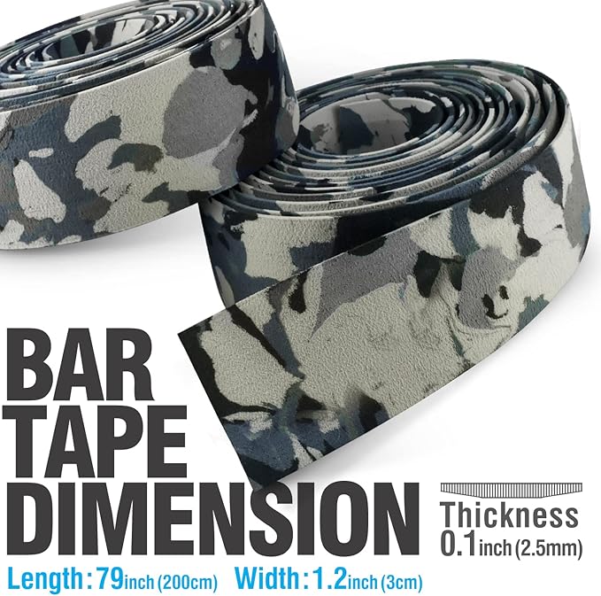 MARQUE Road Bike Handlebar Tape - Road Cycling Bicycle Handle Bar Wrap for Drop Bars with End Plugs - 2PCS per Set