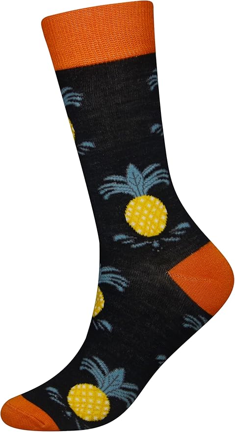 Cansok Men's 2/4 Packs Fun Crazy Novelty Dress Crew Socks