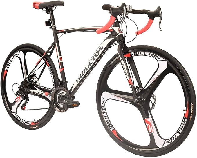 EUROBIKE Road Bike 700C 54cm for Men and Women XC550 3-Spoke Wheel