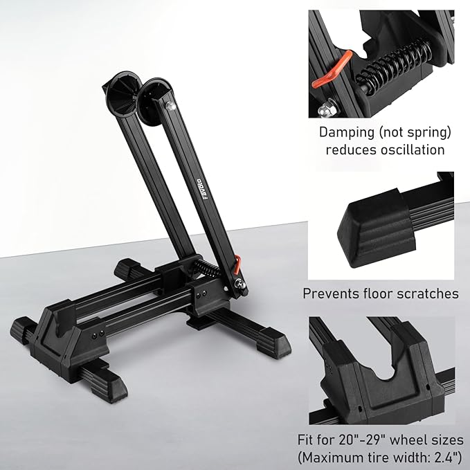 Favoto Bike Stand Floor for Road Bikes and Mountain Bikes Indoor Outdoor Storage Rack