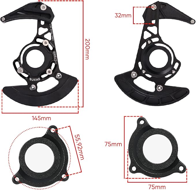 BESNIN Chain Guide 32-40T Single Disc MTB Chain Guide High-Strength Aluminum Alloy Mountain Bike Chain Guard for ISCG05 Mounting Systems