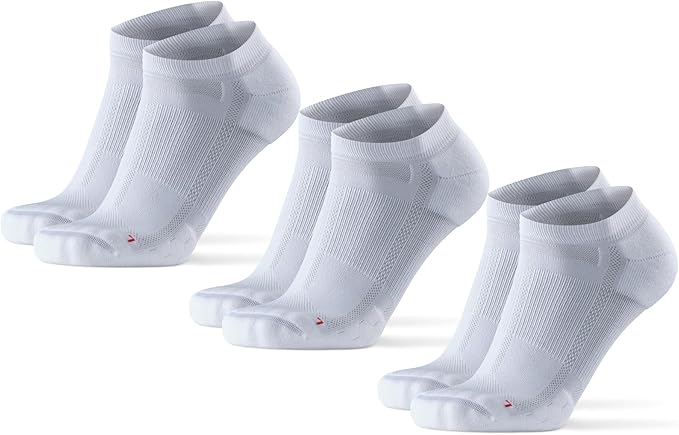 DANISH ENDURANCE Cycling Socks, Ankle Length, Breathable, Cushioned, Biking Socks for Men & Women, 3 Pack