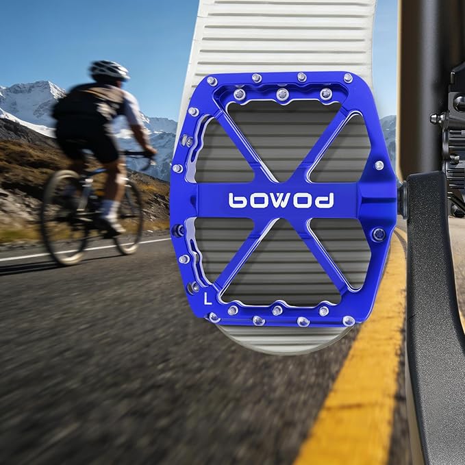 Bike Pedals 9/16" Lightweight Non-Slip Bicycle Platform Pedals - Fits Most Adult Bikes & Mountain Bikes &MTB, Road Bikes and Slip-Resistant Design