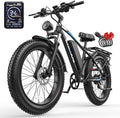 EDIKANI 26" Electric Bike for Adults, Peak 1500W 34MPH Fast E Bike for Men, 100 Miles Fat Tire Ebike for Adults Electric with 864WH/1104WH Removable Battery, UL E Bicycle with Brake Light