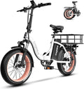 1000W Folding Electric Bike,48V 20AH Removable Battery E Bike,30+MPH,80 Miles Max Range Electric Bike for Adults,20" Fat Tire Foldable ebike,Adult Electric Bicycle for Commute Beach Snow