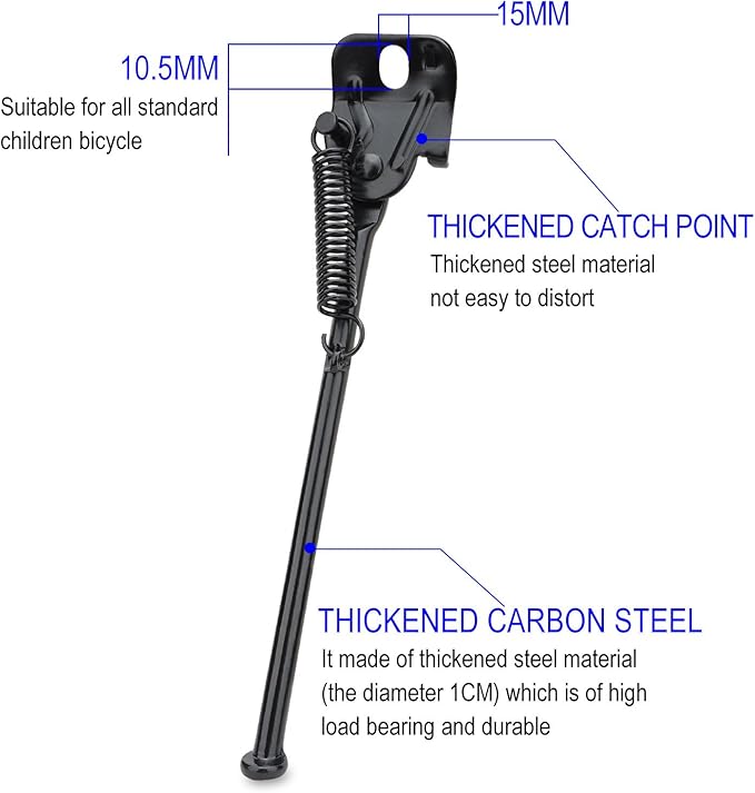USONG Bike Kickstand Children's Bicycle Kickstand Stand Folding Cycling Center Bracket 12" 14" 16" 18" 20" 22" 24" 26" 28" Bike Racks