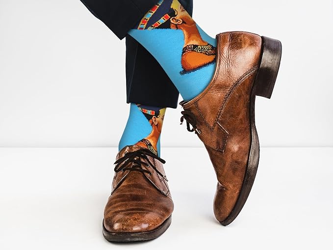 Real Sic Fun Socks for Men and Women - Cozy Cotton Dress Socks with Colorful Designs - Cool, Casual, Wacky Patterned