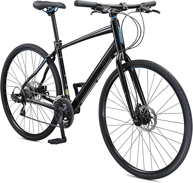 Schwinn Vantage Men and Women Adult Sport Hybrid Bike, 21 or 24 Speed Drivetrain, Aluminum Frame, Flat Bar, Disc Brakes, Smooth Ride Technology