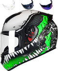 Full Face Motorcycle Helmet Racing Motocross Helmets with Pinlock Compatible Clear&Tinted Visors DOT Model Approved Street Bike Helmet