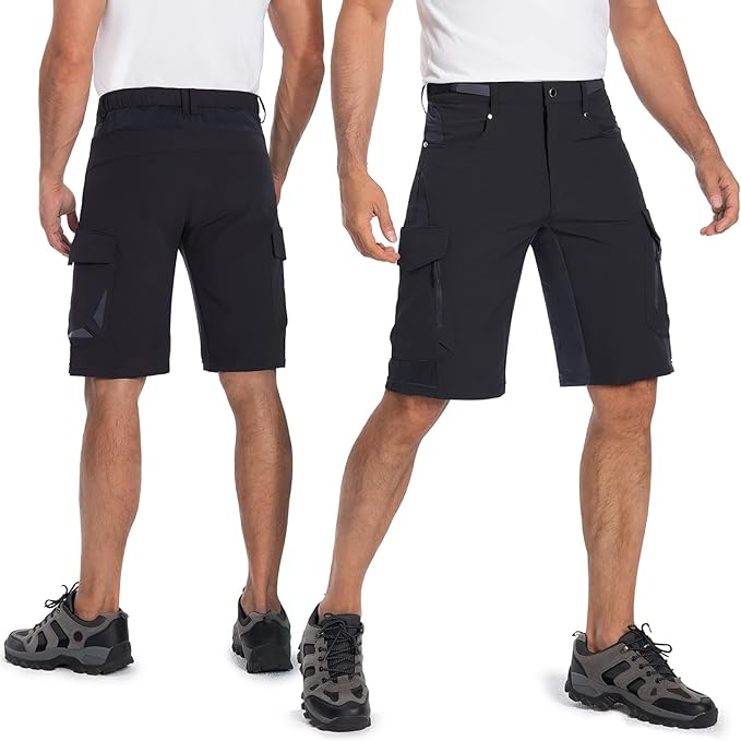 Ally Mens Mountain Bike Shorts 4D Padded Bike Shorts Baggy Cycling Biking Bicycle Biker Shorts Loose-fit with 6 Pockets