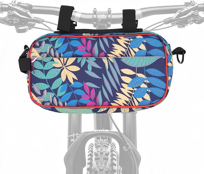 Large Capacity Bike Handlebar Bag, Waterproof Bicycle Bags for Handlebars with Shoulder Strap, Multifunctional Cycling Front Pouch, Bike Crossbar Tool Storage Bag for Urban Outdoor Road MTB