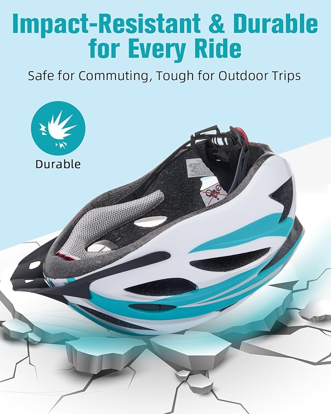 Zacro Adult Bike Helmet Lightweight for Men Women Comfort with Pads&Visor, Certified Bicycle Helmet for Adults Youth Mountain Road Biker