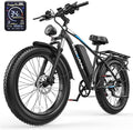 EDIKANI 26" Electric Bike for Adults, Peak 1500W 34MPH Fast E Bike for Men, 100 Miles Fat Tire Ebike for Adults Electric with 864WH/1104WH Removable Battery, UL E Bicycle with Brake Light