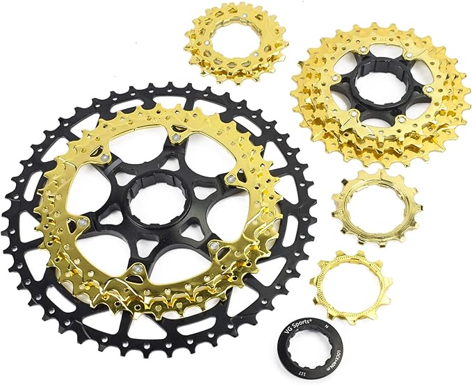 VG SPORTS 8/9/10/11/12 Speed Ultra-Light Bike Cassette for Mountain Bike 11-40T/11-42T/11-46T/11-50T/11-52T MTB Cassette Lightweight Aluminum Bracket Cassette